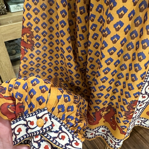 Flying Tomato Bohemian Print Women's Top - Multicolor size medium - Picture 3 of 4